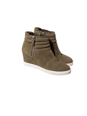 Linea Paolo Frieda women's wedge sneakers Green Size 7.5M